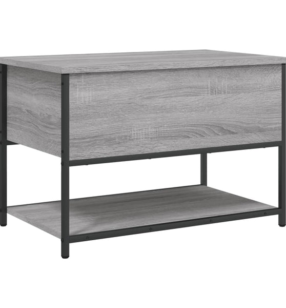 Sitzbank mit Stauraum Grau Sonoma 70x42,5x47 cm Holzwerkstoff