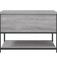 Sitzbank mit Stauraum Grau Sonoma 70x42,5x47 cm Holzwerkstoff