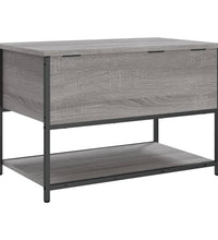 Sitzbank mit Stauraum Grau Sonoma 70x42,5x47 cm Holzwerkstoff