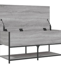 Sitzbank mit Stauraum Grau Sonoma 100x42,5x47 cm Holzwerkstoff