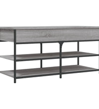 Schuhbank Grau Sonoma 100x42,5x50 cm Holzwerkstoff