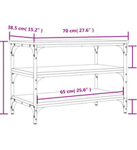 Schuhbank Schwarz 70x38,5x49 cm Holzwerkstoff