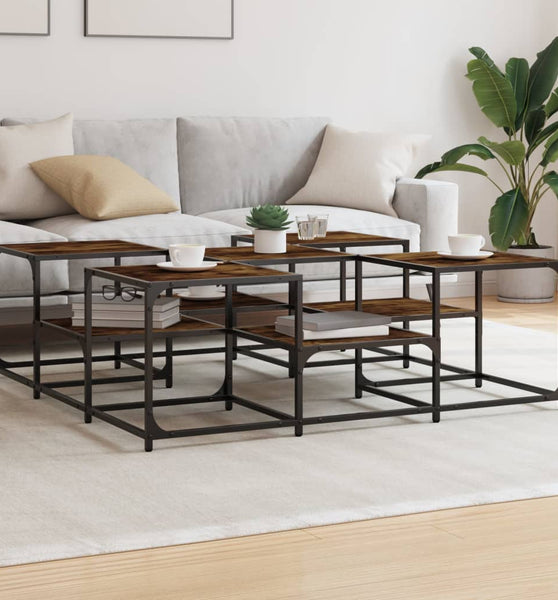 Couchtisch Räuchereiche 121x121x40 cm Holzwerkstoff