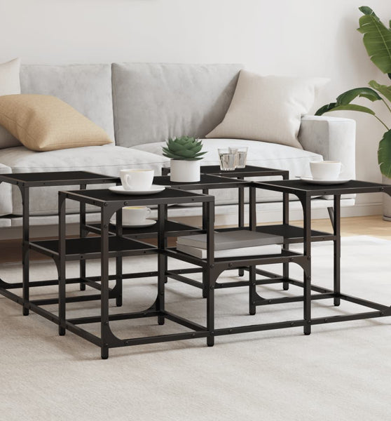 Couchtisch Schwarz 91x91x40 cm Holzwerkstoff