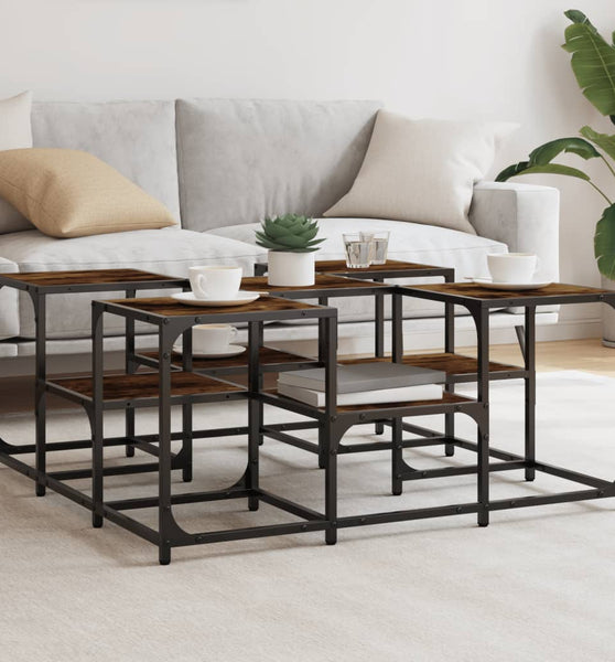 Couchtisch Räuchereiche 91x91x40 cm Holzwerkstoff