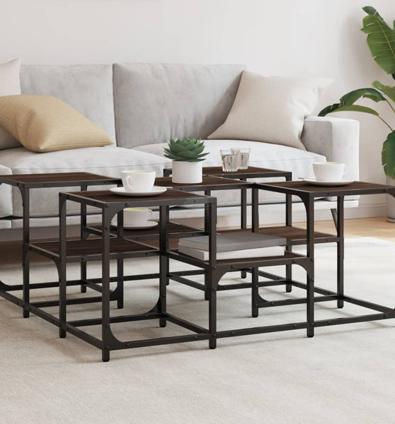 Couchtisch Braun Eichen-Optik 91x91x40 cm Holzwerkstoff