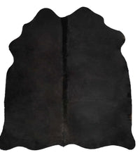 Teppich Echtes Rindsleder Schwarz 180x220 cm