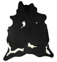 Teppich Echtes Rindsleder Schwarz und Weiß 180x220 cm