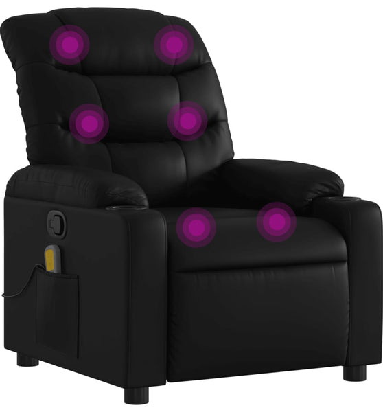 Massagesessel Schwarz Kunstleder