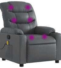 Massagesessel Grau Kunstleder