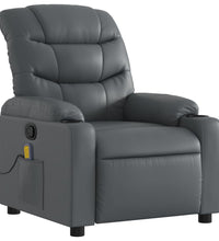 Massagesessel Grau Kunstleder