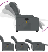 Massagesessel Grau Kunstleder