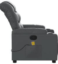 Massagesessel Grau Kunstleder