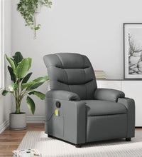 Massagesessel Grau Kunstleder