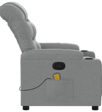 Massagesessel Hellgrau Stoff