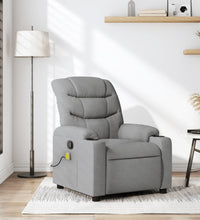 Massagesessel Hellgrau Stoff