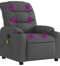 Massagesessel Dunkelgrau Stoff