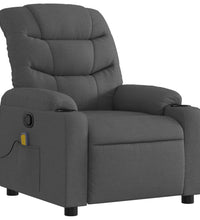 Massagesessel Dunkelgrau Stoff