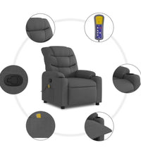 Massagesessel Dunkelgrau Stoff
