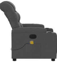 Massagesessel Dunkelgrau Stoff