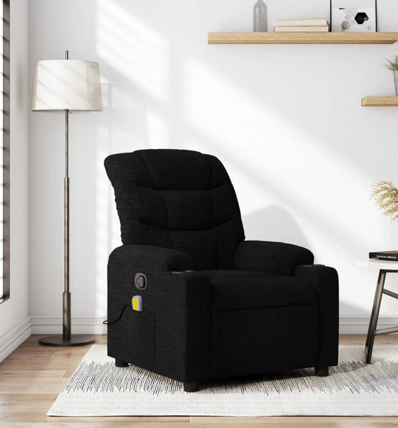 Massagesessel Schwarz Stoff