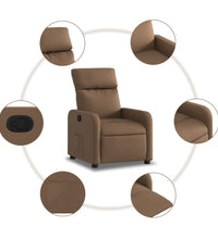 Relaxsessel Braun Stoff