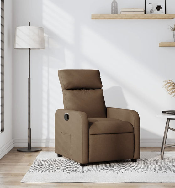Relaxsessel Braun Stoff