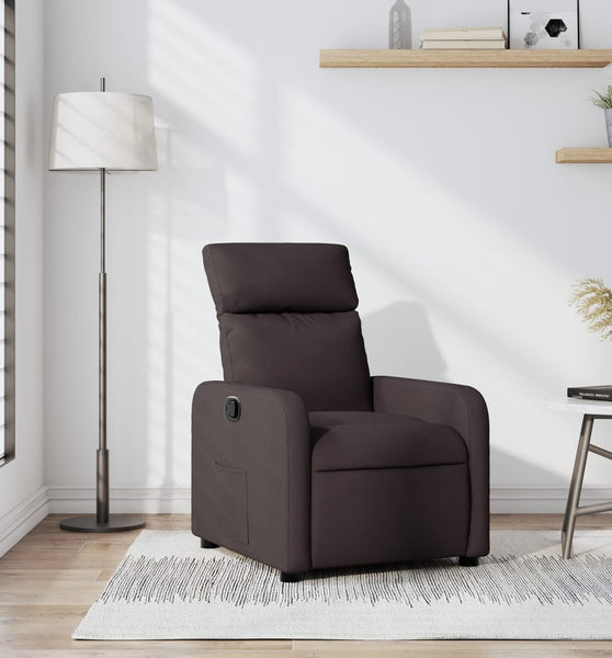 Relaxsessel Dunkelbraun Stoff