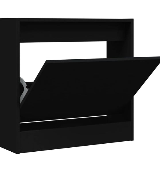 Schuhschrank Schwarz 60x21x57 cm Holzwerkstoff