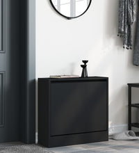 Schuhschrank Schwarz 60x21x57 cm Holzwerkstoff