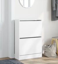 Schuhschrank Weiß 60x21x87,5 cm Holzwerkstoff