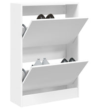 Schuhschrank Weiß 60x21x87,5 cm Holzwerkstoff