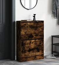 Schuhschrank Räuchereiche 60x21x87,5 cm Holzwerkstoff