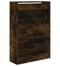 Schuhschrank Räuchereiche 60x21x87,5 cm Holzwerkstoff