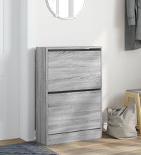 Schuhschrank Grau Sonoma 60x21x87,5 cm Holzwerkstoff