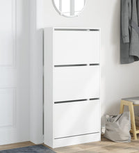 Schuhschrank Weiß 60x21x125,5 cm Holzwerkstoff