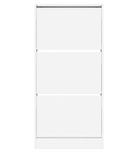 Schuhschrank Weiß 60x21x125,5 cm Holzwerkstoff