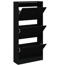 Schuhschrank Schwarz 60x21x125,5 cm Holzwerkstoff