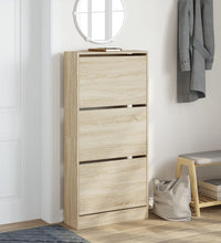 Schuhschrank Sonoma-Eiche 60x21x125,5 cm Holzwerkstoff