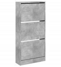 Schuhschrank Betongrau 60x21x125,5 cm Holzwerkstoff