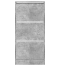 Schuhschrank Betongrau 60x21x125,5 cm Holzwerkstoff