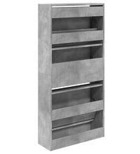 Schuhschrank Betongrau 60x21x125,5 cm Holzwerkstoff