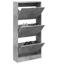 Schuhschrank Betongrau 60x21x125,5 cm Holzwerkstoff