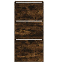 Schuhschrank Räuchereiche 60x21x125,5 cm Holzwerkstoff