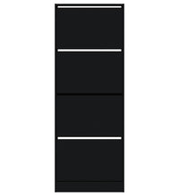 Schuhschrank Schwarz 60x21x163,5 cm Holzwerkstoff