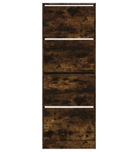 Schuhschrank Räuchereiche 60x21x163,5 cm Holzwerkstoff