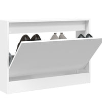 Schuhschrank Weiß 80x21x57 cm Holzwerkstoff