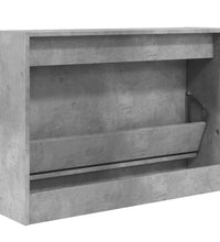 Schuhschrank Betongrau 80x21x57 cm Holzwerkstoff
