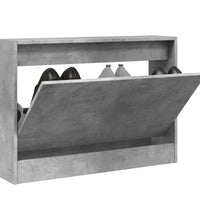 Schuhschrank Betongrau 80x21x57 cm Holzwerkstoff
