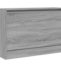 Schuhschrank Grau Sonoma 80x21x57 cm Holzwerkstoff